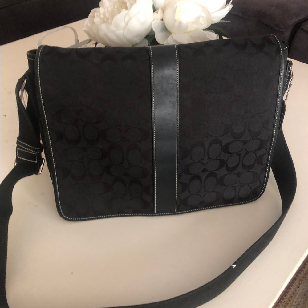 Authentic Coach Black Monogram Computer Laptop